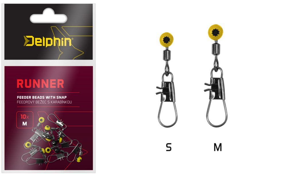 E-shop Delphin Feederový běžec s karabinkou Runner 10ks,Delphin Feederový běžec s karabinkou Runner 10ks