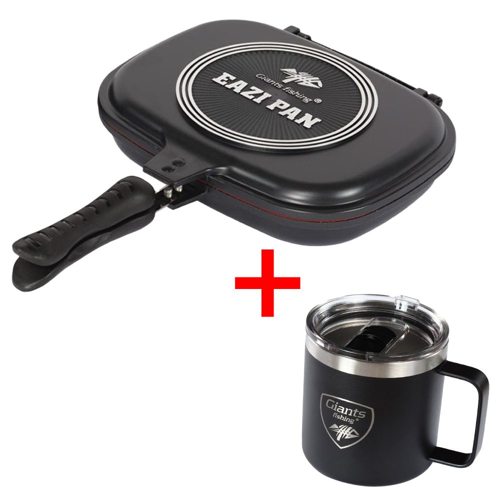 E-shop Giants fishing Akční set Pánev na vaření Eazi Pan Medium + Nerezový thermo hrnek 400ml,Giants fishing Akční set Pánev na vaření Eazi Pan Medium + Nere