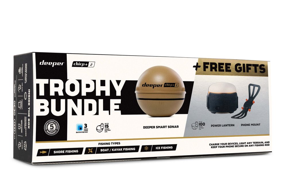 Deeper Nahazovací sonar Fishfinder CHIRP+ 2 Trophy Bundle edice