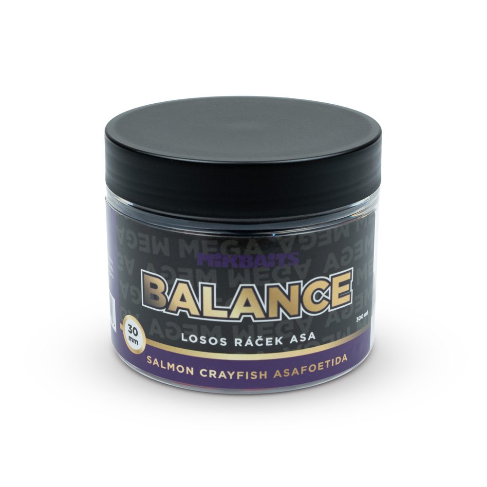 Mikbaits Boilies Mega Balance 30mm 300ml - Losos Ráček Asa