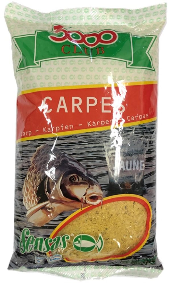 E-shop Sensas Krmítková směs 3000 Club 1kg - Carpes Jaune - Kapr žlutý,Sensas Krmítková směs 3000 Club 1kg - Carpes Jaune - Kapr žlutý