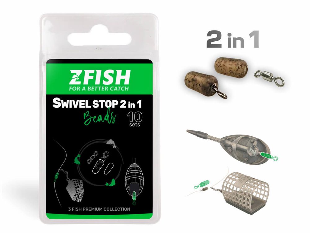 Zfish Konektor Swivel Stop Beads 2in1,Zfish Konektor Swivel Stop Beads 2in1