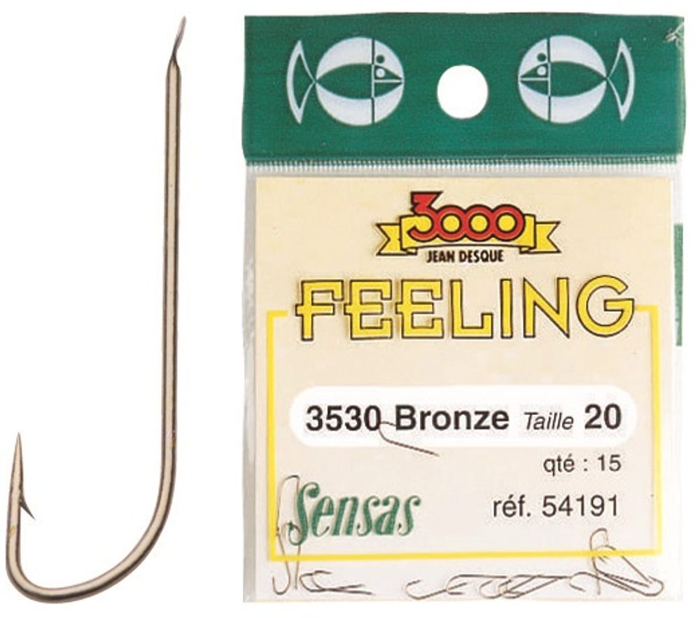 Sensas Háčky Feeling 3530 Bronze 15ks - vel.22,Sensas Háčky Feeling 3530 Bronze 15ks - vel.22
