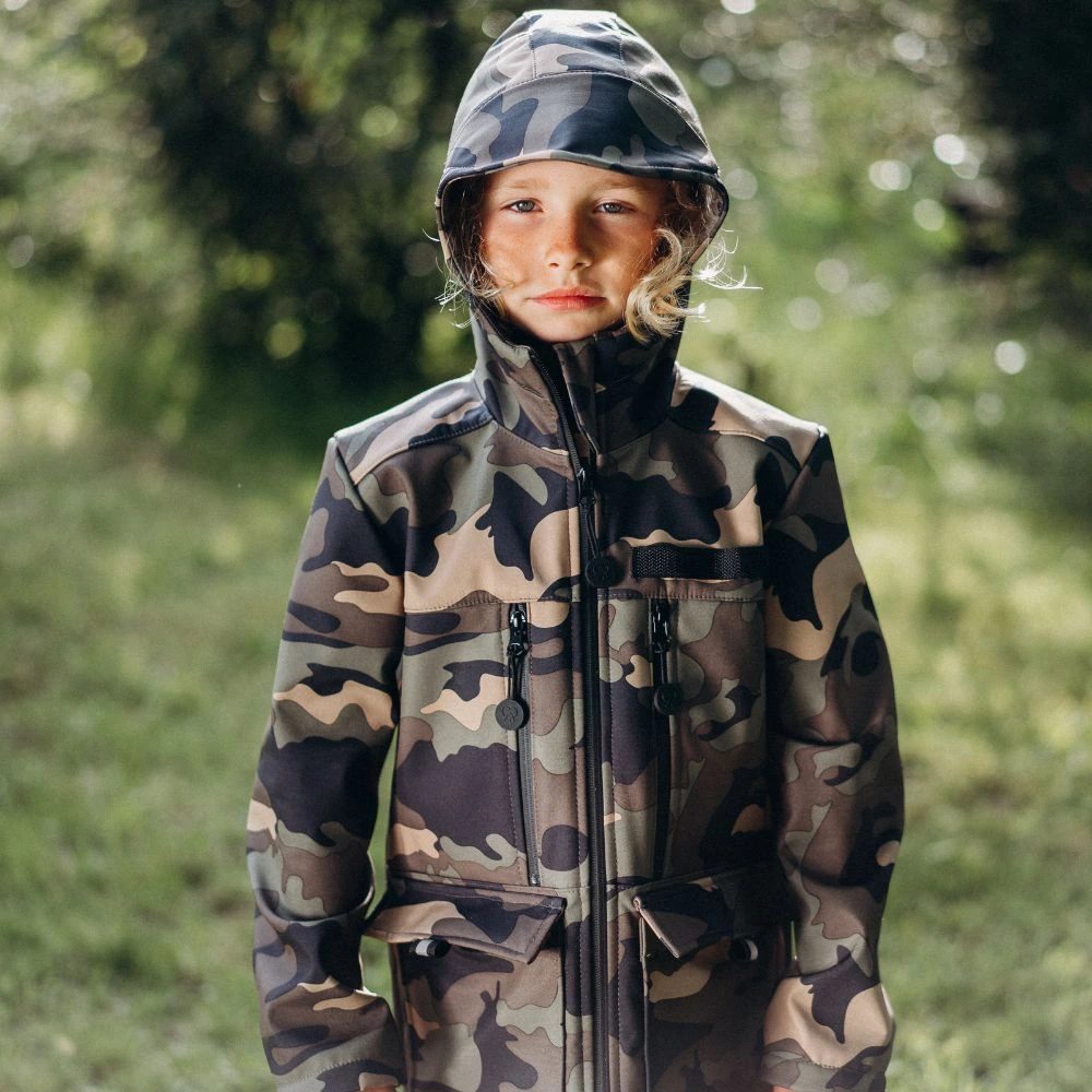 Šijeme srdcem Bunda Softshell V kapse celý revír - 110/116