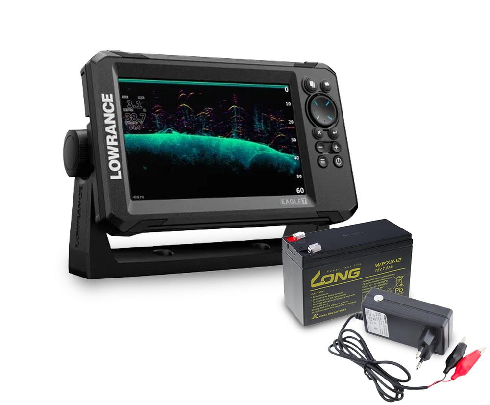 Lowrance Echolot Eagle 7 se sondou 50/200 HDI + baterie + nabíječka ZDARMA,Lowrance Echolot Eagle 7 se sondou 50/200 HDI + baterie + nabíječka ZDARMA