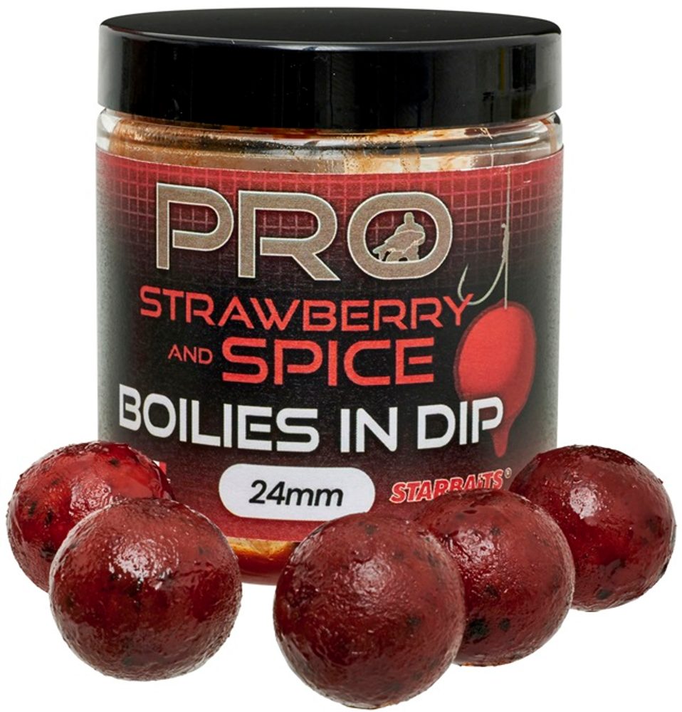 Starbaits Boilies v dipu Pro Strawberry Spice 150g - 24mm,Starbaits Boilies v dipu Pro Strawberry Spice 150g - 24mm