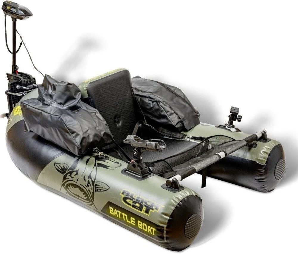 Black Cat Belly boat + Elektromotor Battle Boat Set 170 cm 113 cm,Black Cat Belly boat + Elektromotor Battle Boat Set 170 cm 113 cm