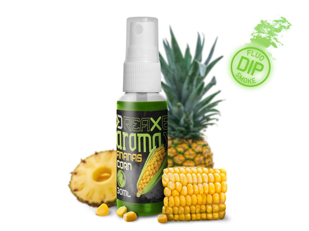 E-shop Delphin Dipovací sprej AromaX 30ml - Kukuřice - Ananas/fluo zelená,Delphin Dipovací sprej AromaX 30ml - Kukuřice - Ananas/fluo zelená