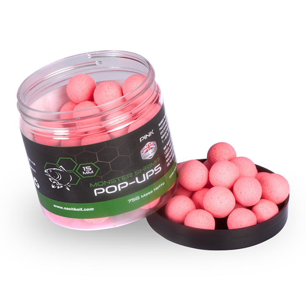 Nash Plovoucí Boilie Monster Shrimp Pop Ups - 15mm Pink