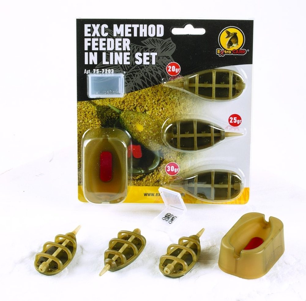 Fotografie Extra Carp Method Feeder Set 20,25,30g + formička