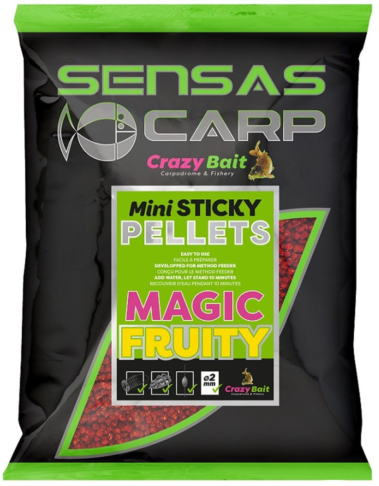 Fotografie Sensas Pelety Mini Sticky Pellets 700g - Magic Fruity