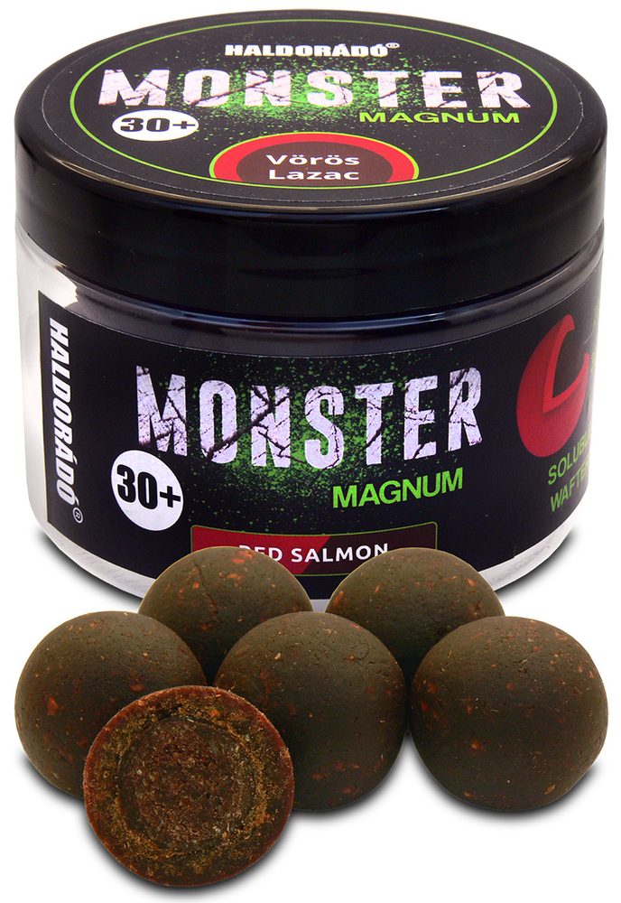E-shop Haldorádó Pop-Up Boilies Monster Magnum 30mm 180g - Červený losos,Haldorádó Pop-Up Boilies Monster Magnum 30mm 180g - Červený losos