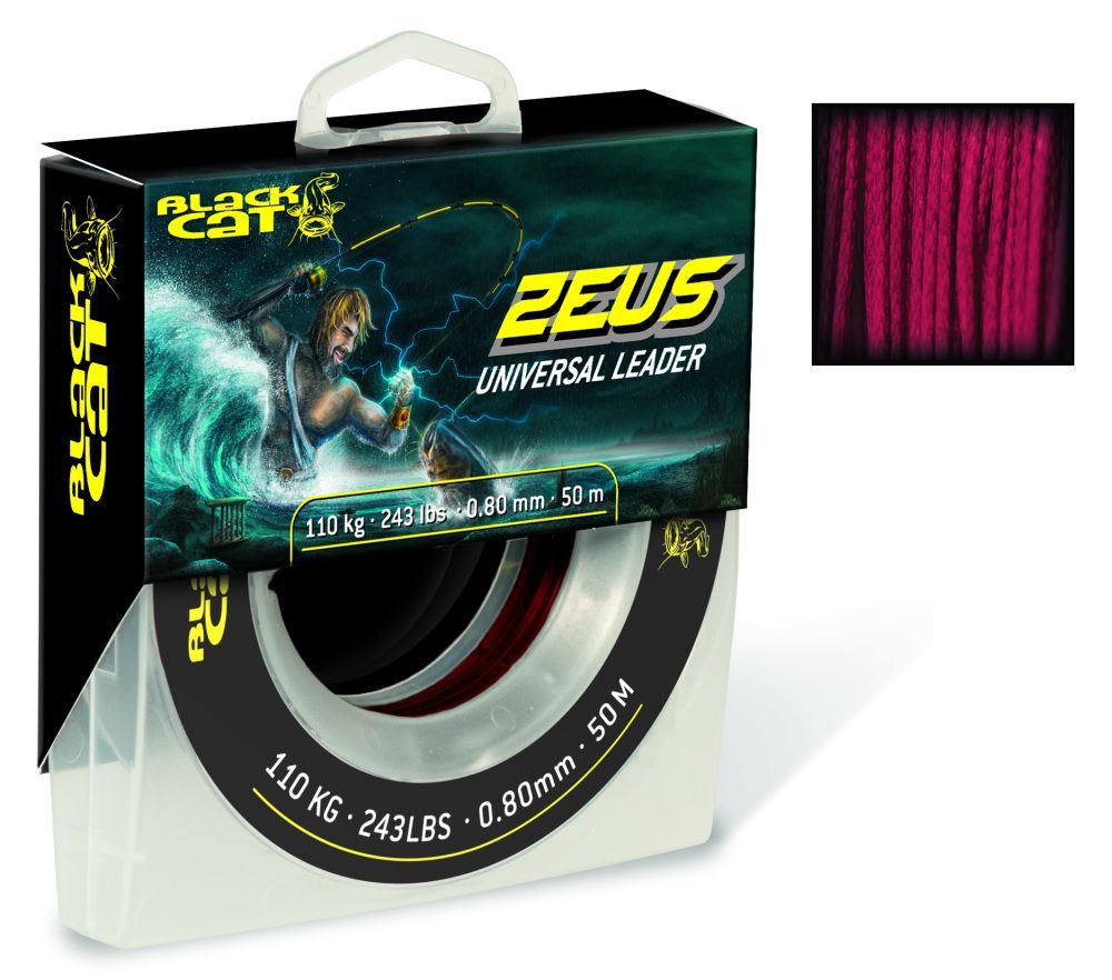 E-shop Black Cat Návazcová šňůra Zeus Universal Leader 50m - 0,80mm 110kg,Black Cat Návazcová šňůra Zeus Universal Leader 50m - 0,80mm 110kg
