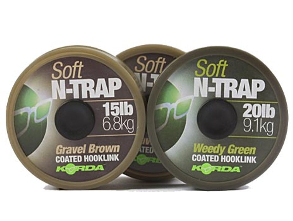 E-shop Korda Šňůrka N-Trap Soft 20m - 15lb Gravel Brown,Korda Šňůrka N-Trap Soft 20m - 15lb Gravel Brown
