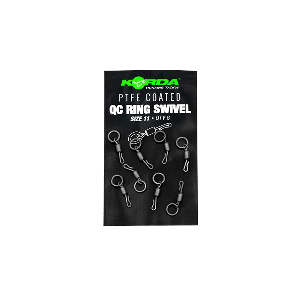 E-shop Korda Obratlík s kroužkem PTFE QC Ring Swivel 8ks,Korda Obratlík s kroužkem PTFE QC Ring Swivel 8ks