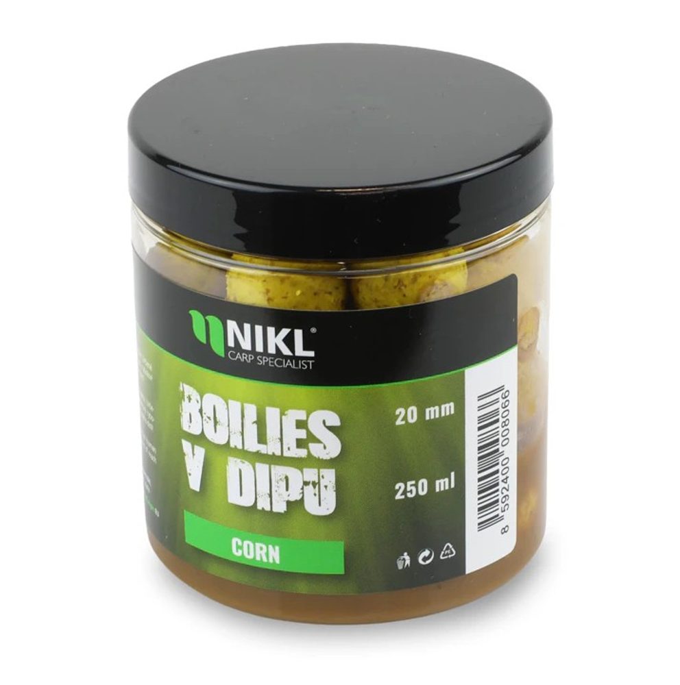 Nikl Boilies v dipu Corn 250ml - 24mm,Nikl Boilies v dipu Corn 250ml - 24mm