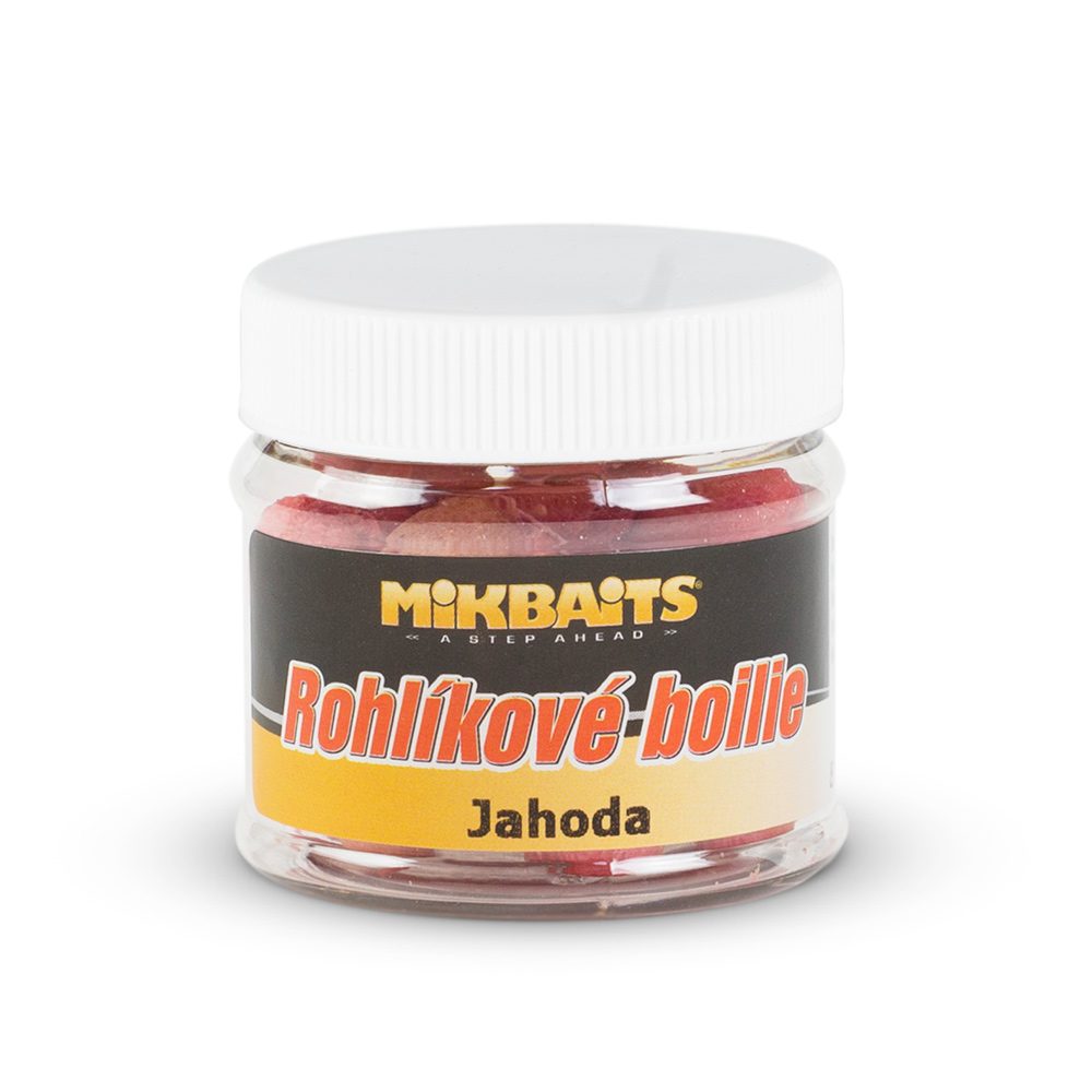 E-shop Mikbaits Rohlíkové boilie 50ml - Jahoda,Mikbaits Rohlíkové boilie 50ml - Jahoda