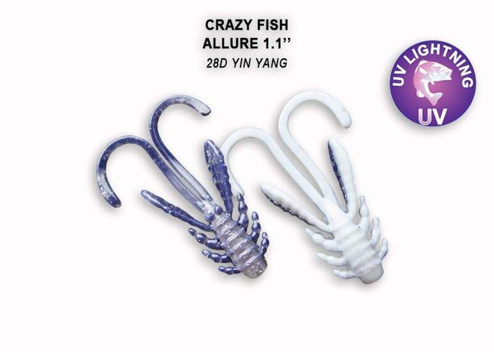 Crazy Fish Gumová nástraha Allure 28D - 5,2cm 6ks