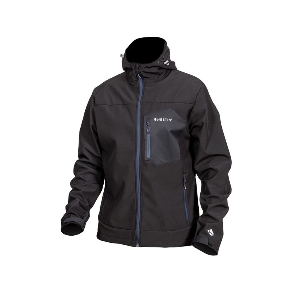 Westin rybářská bunda W4 Super Duty Softshell Jacket Seal Black - L