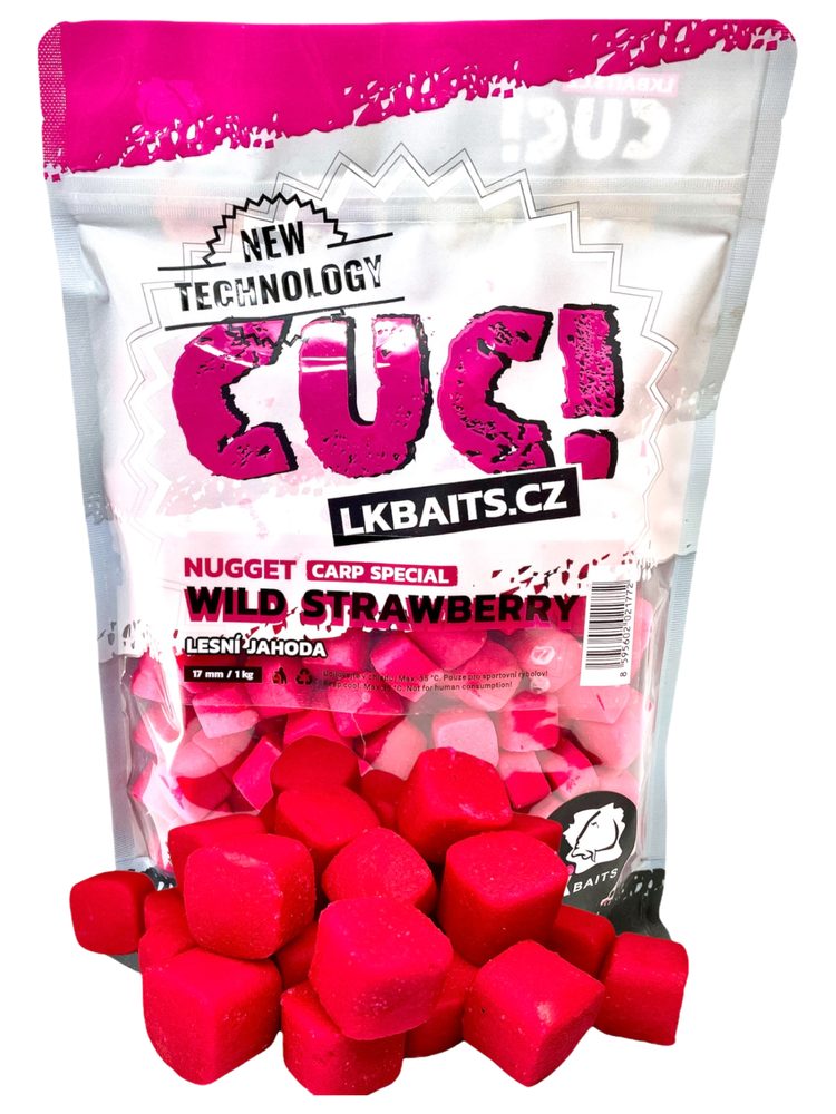 Fotografie LK Baits CUC! Nugget Carp 17mm 1kg - Wild Strawberry