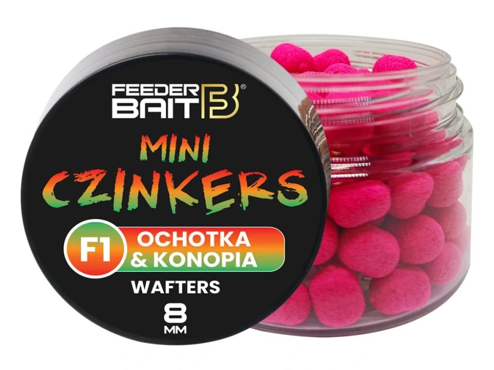 E-shop FeederBait Mini Czinkers Wafters 6x8mm 25ml - F1- Patentka/Konopí,FeederBait Mini Czinkers Wafters 6x8mm 25ml - F1- Patentka/Konopí