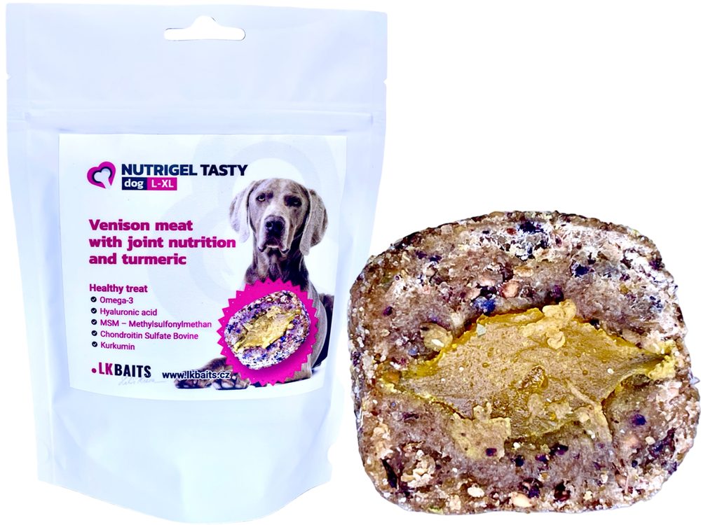 LK Baits Pet Pamlsek Nutrigel Dog Divočina s kloubní výživou a kurkumou - L-XL 200g,LK Baits Pet Pamlsek Nutrigel Dog Divočina s kloubní výživou a kur