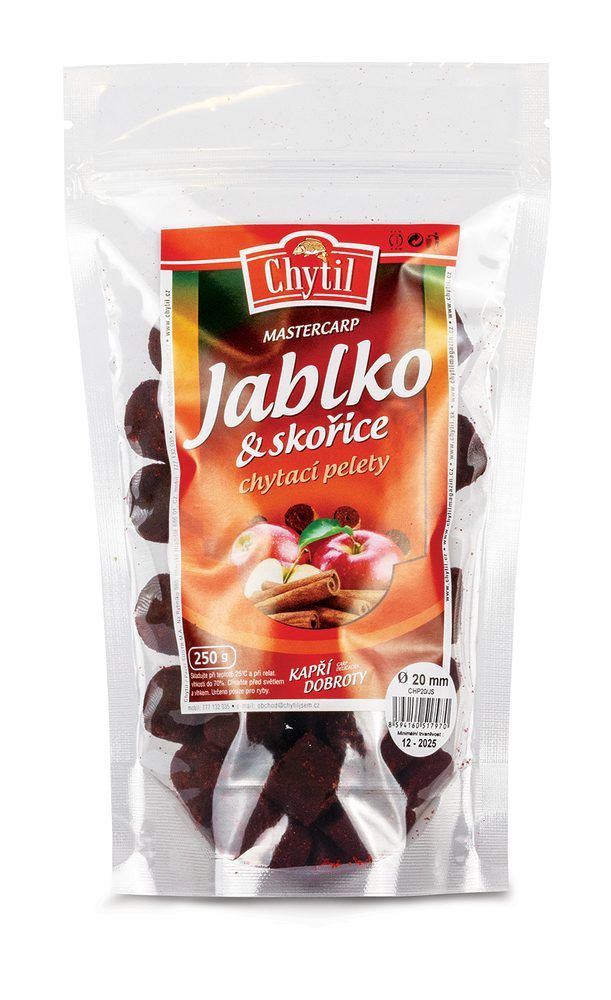 E-shop Chytil Chytací pelety s dírou 250 g - Jablko Skořice 20mm