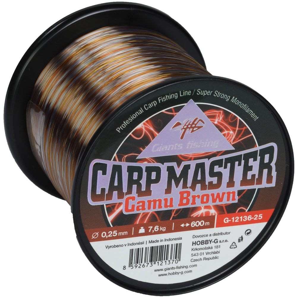 E-shop Giants Fishing Vlasec Carp Master Camu Brown 600m - 0,22mm/5,7kg,Giants Fishing Vlasec Carp Master Camu Brown 600m - 0,22mm/5,7kg