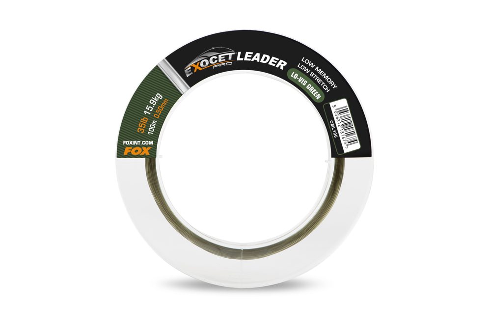 Fotografie Fox Vlasec Exocet Pro Low Vis Green Leader - 0,50mm/15,9kg 100m