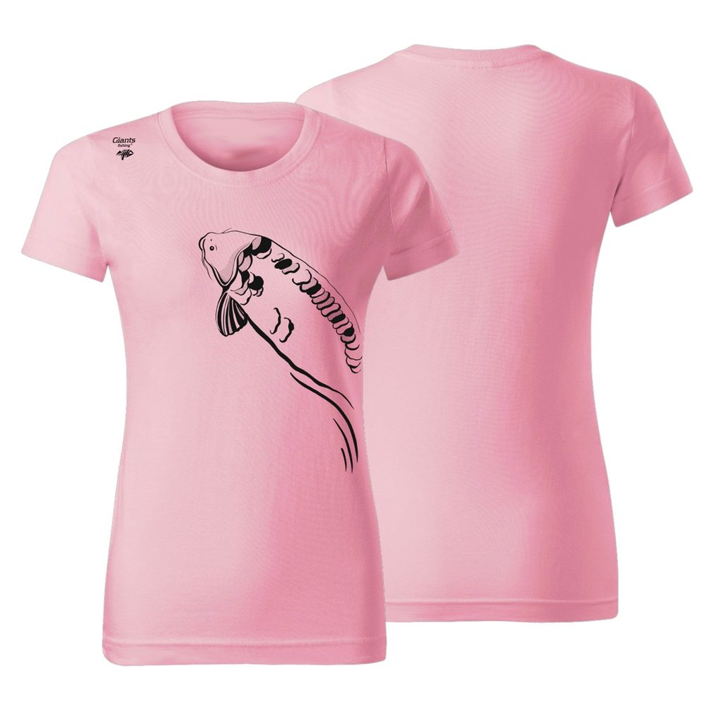 Giants fishing Tričko dámské růžové Plavající kapr - vel. S