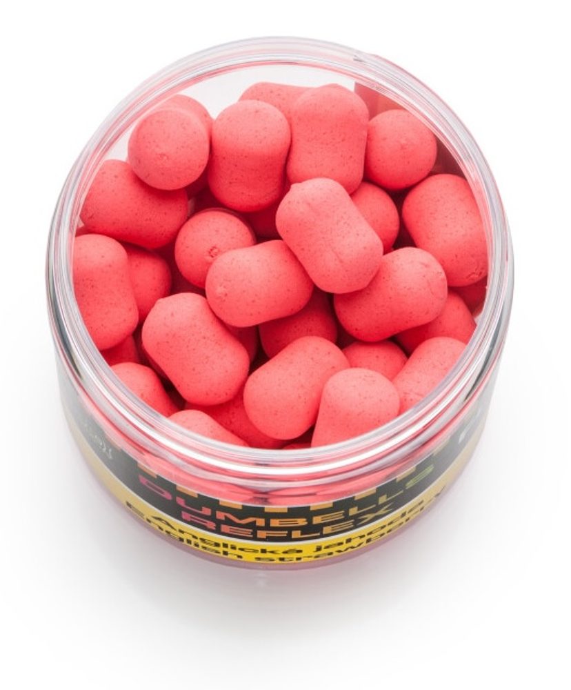 Mivardi Plovoucí boilie Rapid Dumbells Reflex 18mm 70g - Anglická jahoda,Mivardi Plovoucí boilie Rapid Dumbells Reflex 18mm 70g - Anglická jahoda