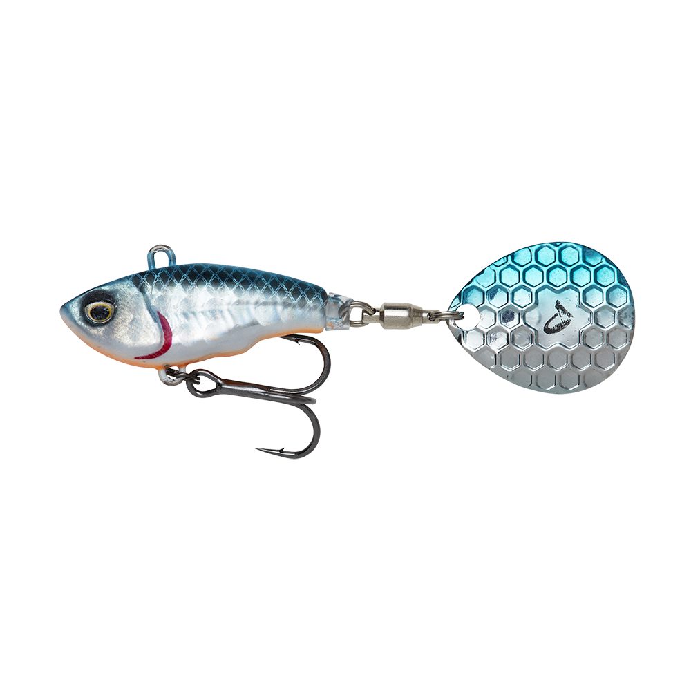 E-shop Savage Gear Tail Spinner Fat Tail Spin Sinking Blue Silver - 5,5cm 9g,Savage Gear Tail Spinner Fat Tail Spin Sinking Blue Silver - 5,5cm 9g