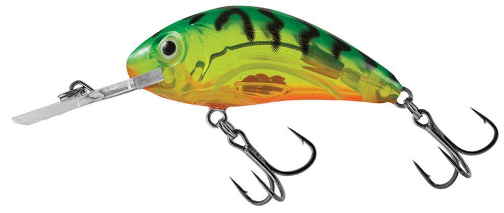 E-shop Salmo Wobler Rattlin Hornet Clear Floating Clear Hot Green Tiger - 4,5cm