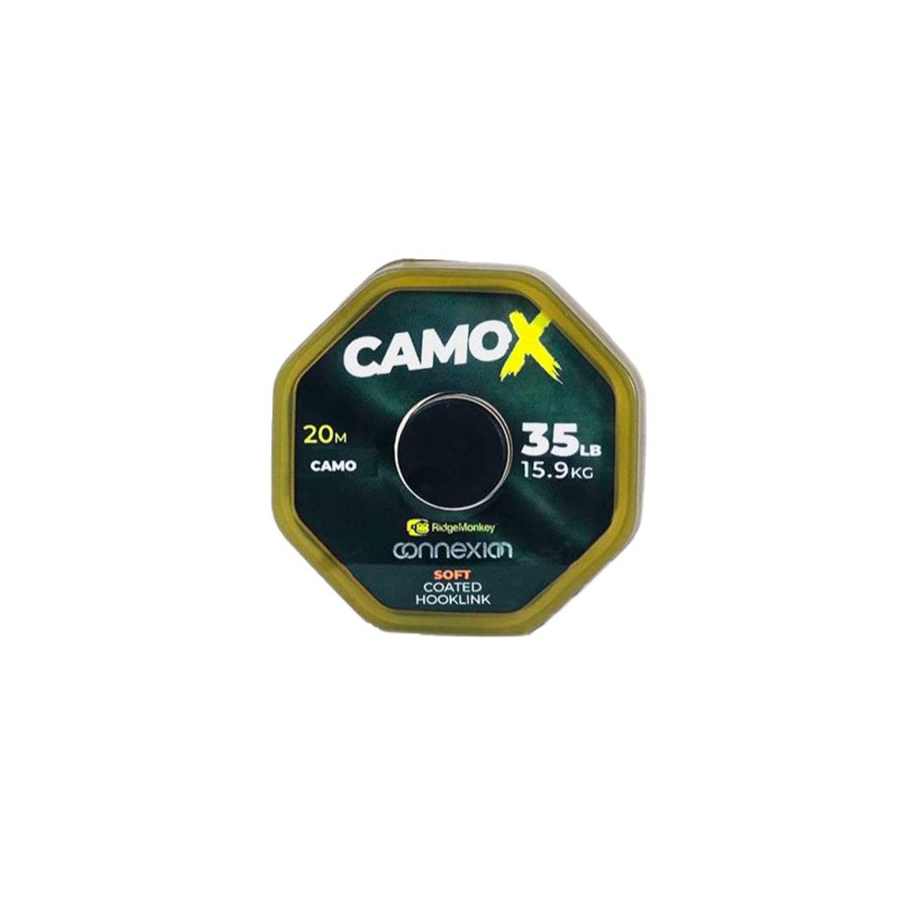 Fotografie RidgeMonkey Šňůrka Connexion CamoX Soft Coated Hooklink 20m - 25lb