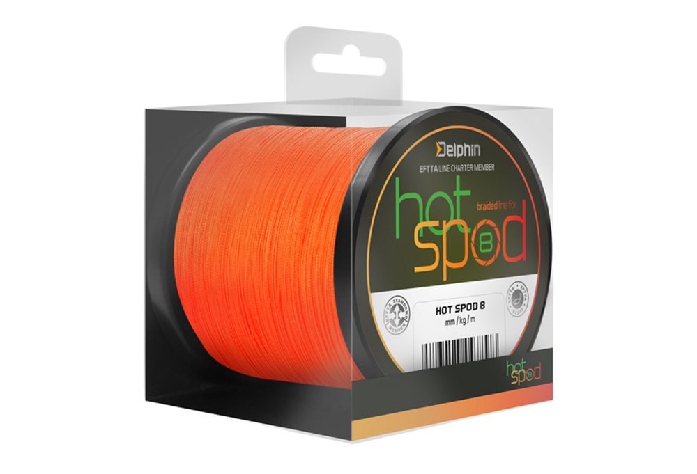 E-shop Delphin Šňůra HotSPOD 8 oranžová 0,14mm 300m,Delphin Šňůra HotSPOD 8 oranžová 0,14mm 300m