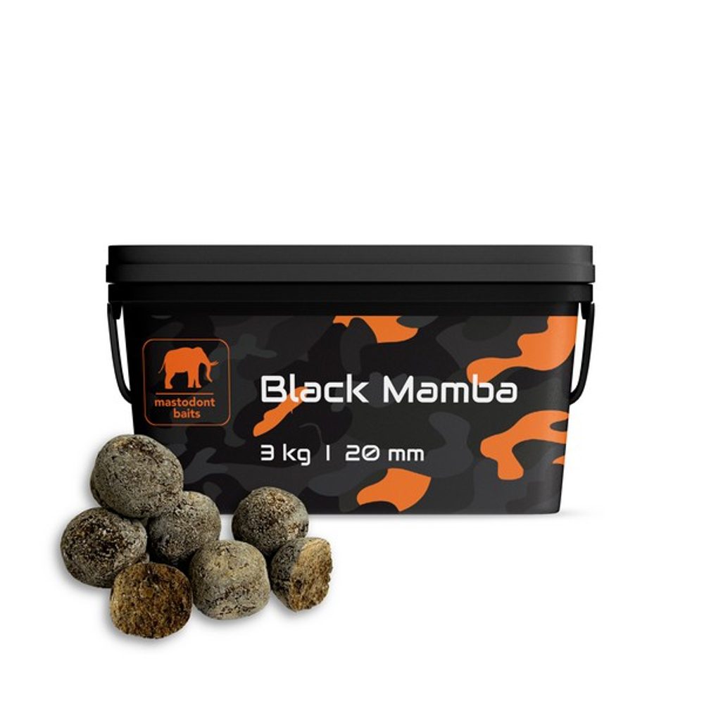 E-shop Mastodont Baits Boilie Black Mamba - 20mm 3kg