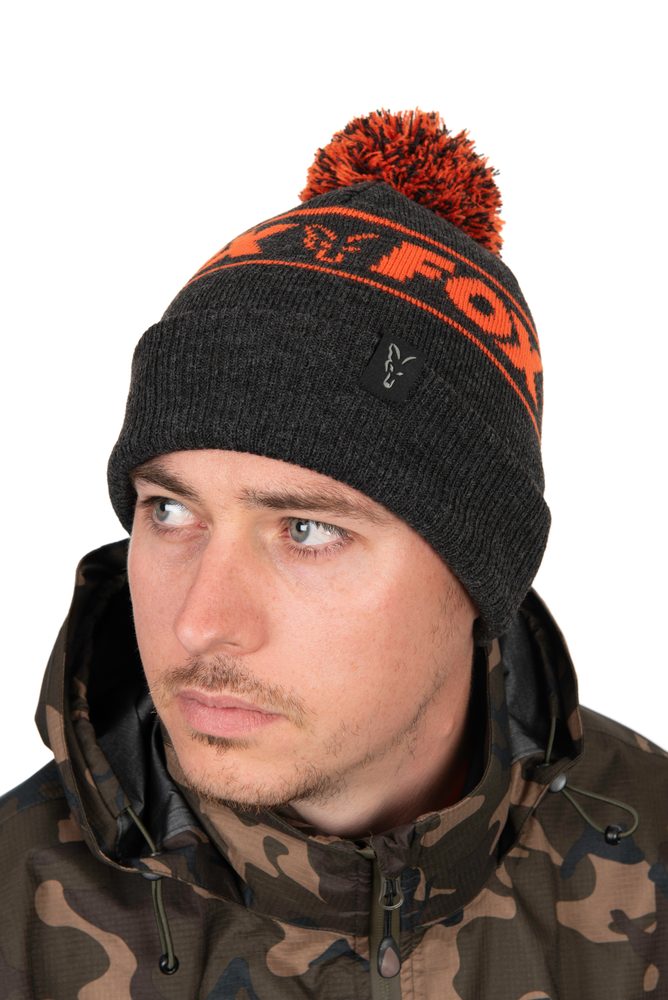 Fox Zimní čepice Collection Bobble Black & Orange