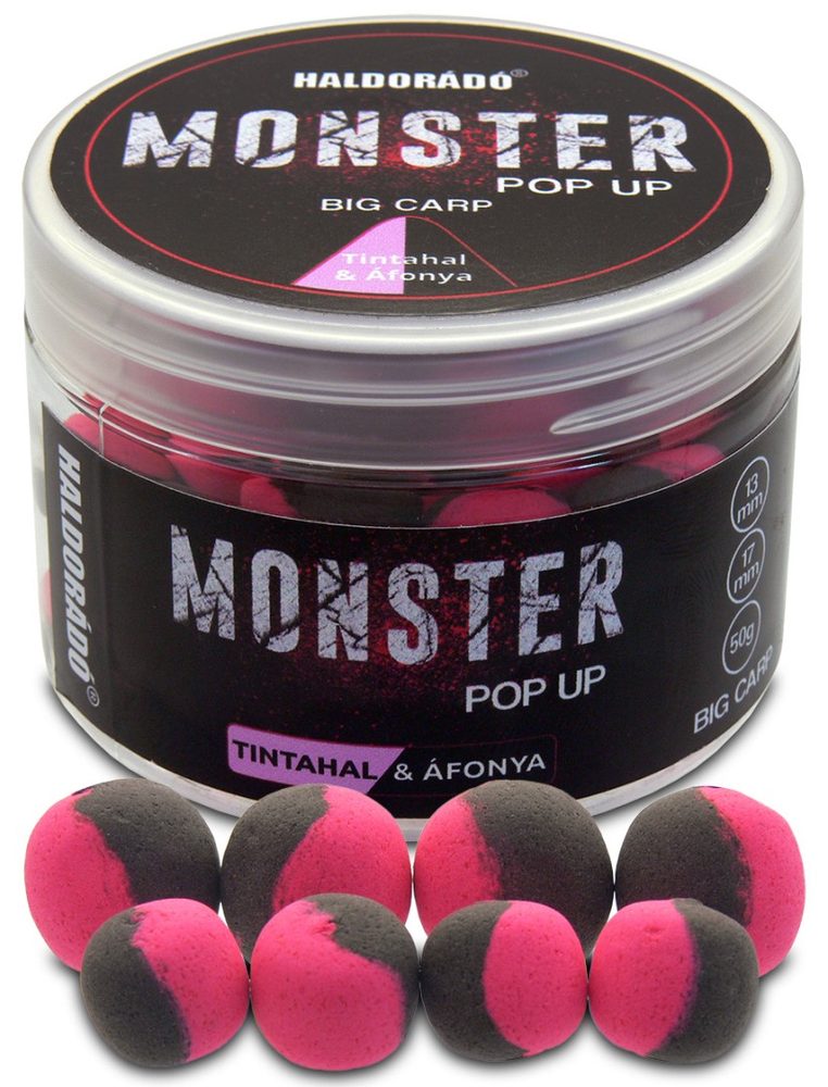 Haldorádó Pop-Up Boilies Method Monster Big Carp 13+17mm 50g - Chobotnice/Borůvka