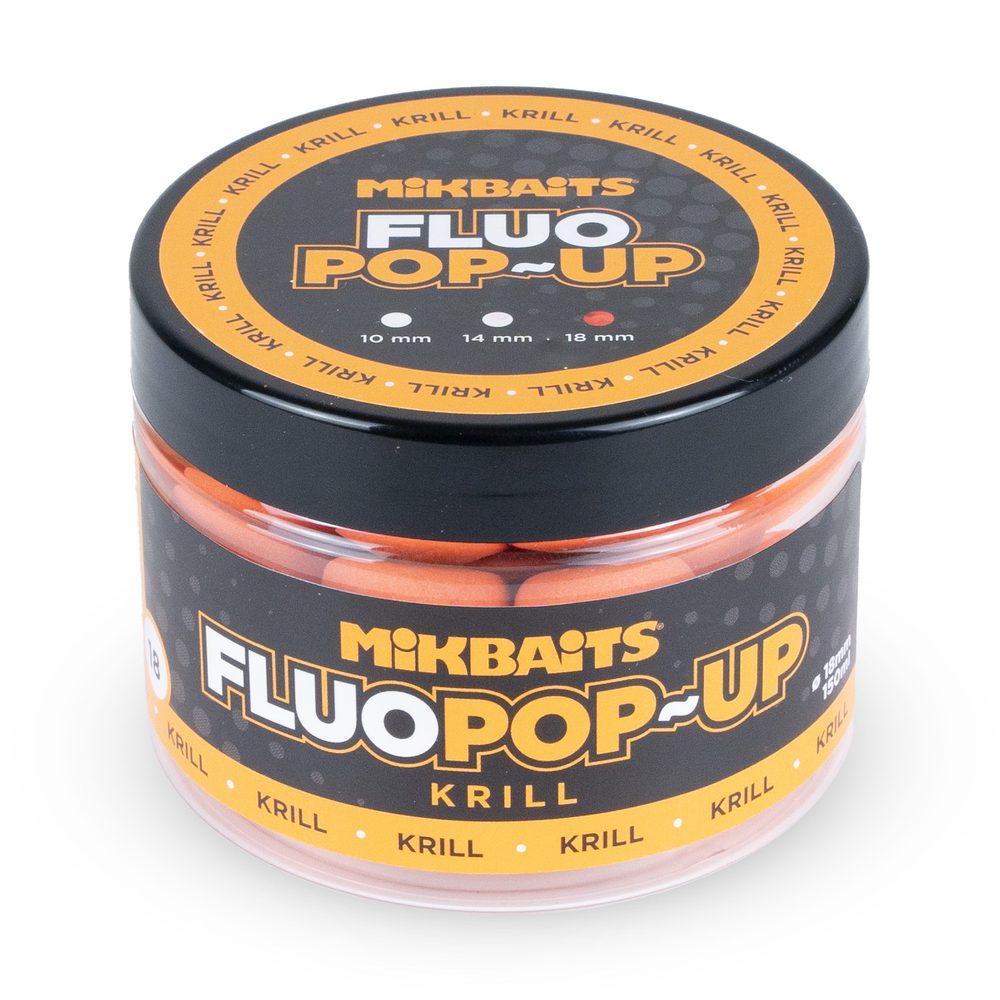 Mikbaits Plovoucí fluo boilie 18mm 150ml - Krill,Mikbaits Plovoucí fluo boilie 18mm 150ml - Krill