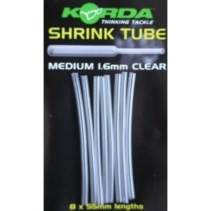 Fotografie Korda Smršťovací bužírka Heat Shrink Tube clear 8ks - 1,6mm