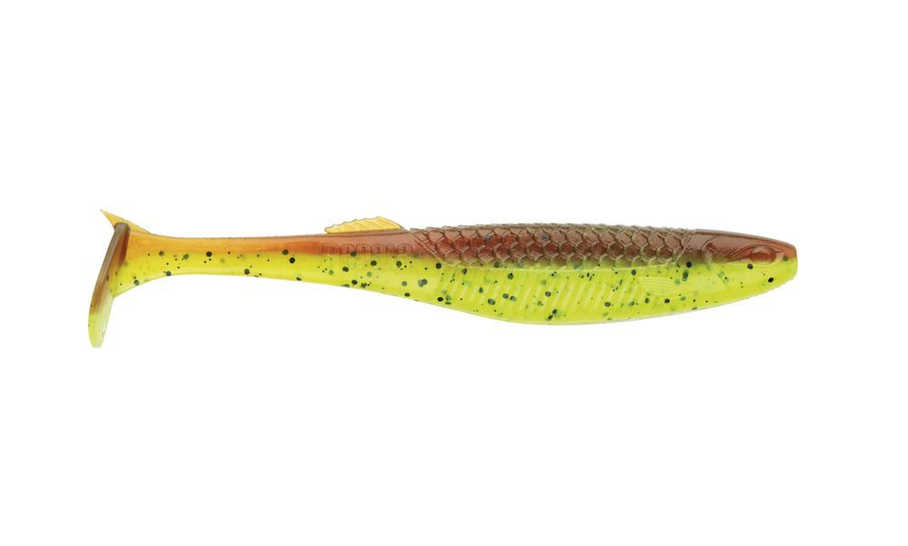 Rapala Gumová nástraha CrushCity The Kickman 4" 10cm 6,5g 7ks - Motor Oil Chartreuse / MOCH