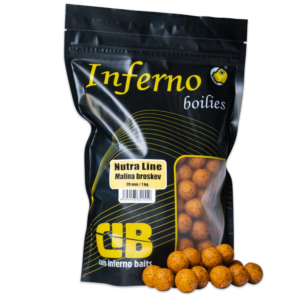 Carp Inferno Boilies Nutra line Malina/Broskev - 20mm 1kg