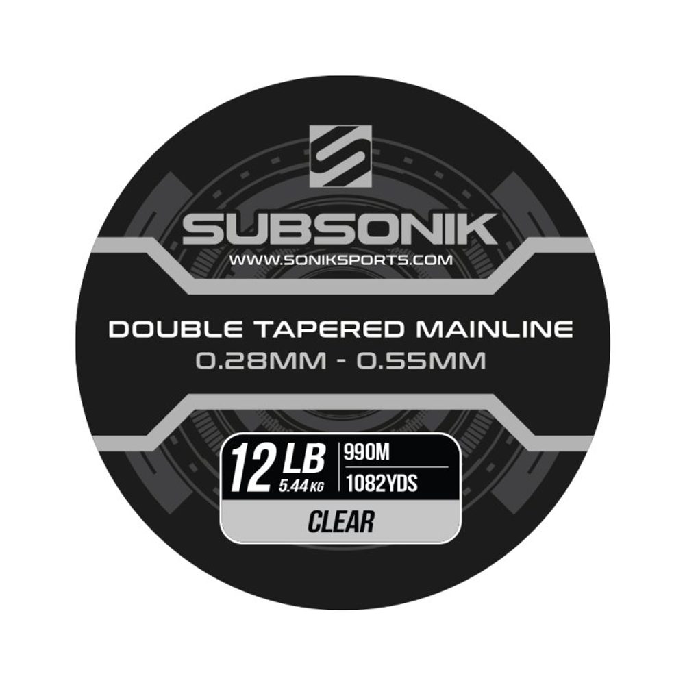 Fotografie Sonik Vlasec Subsonik Double Tapered Main Line Clear 990m - 0,30-0,55mm 14lb