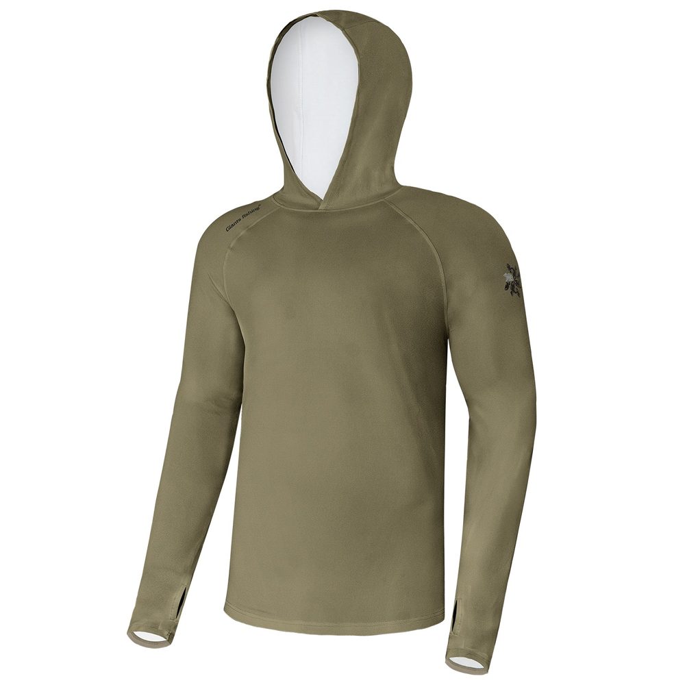 E-shop Giants fishing Funkční tričko s dlouhým rukávem UV50+ Hoodie Olive Green - XL,Giants fishing Funkční tričko s dlouhým rukávem UV50+ Hoodie Olive Green