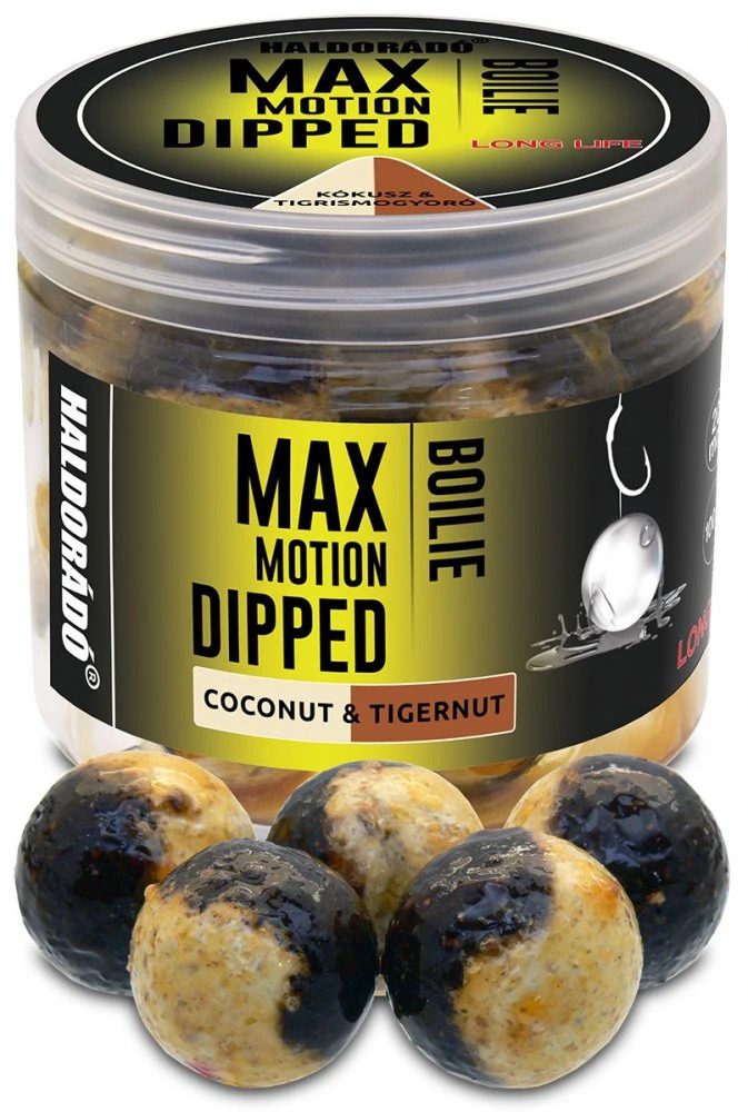 Haldorádó Boilies v dipu Dipped Max Motion 20mm 80g - Kokos-Tygří ořech,Haldorádó Boilies v dipu Dipped Max Motion 20mm 80g - Kokos-Tygří ořech