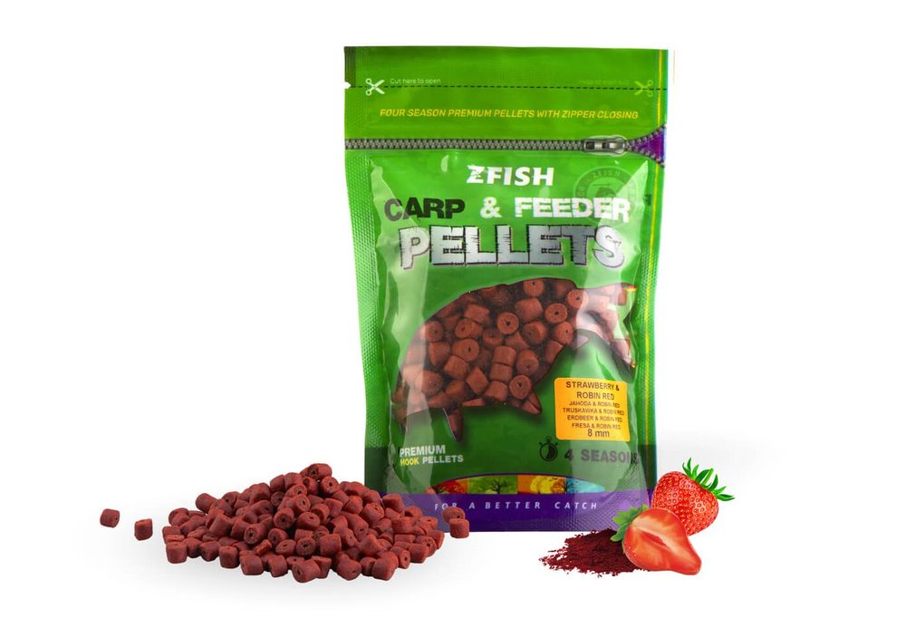 E-shop Zfish Chytací Pelety Carp & Feeder 8mm 200g - Strawberry Robin Red,Zfish Chytací Pelety Carp & Feeder 8mm 200g - Strawberry Robin Red