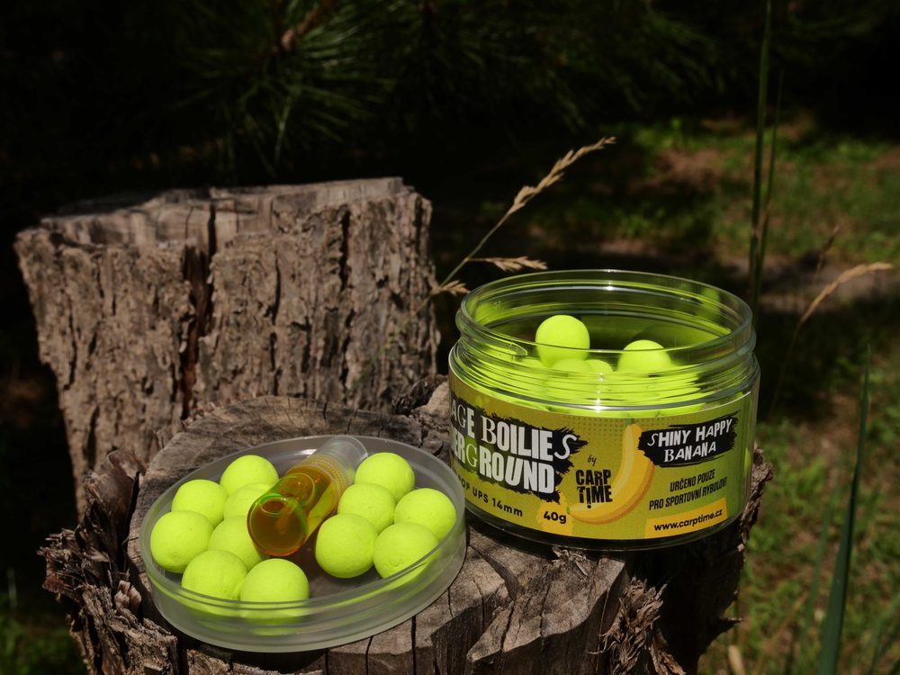 E-shop G.B.U. Plovoucí boilies Zeppelin Pop Ups Shiny Happy Banana 50g - 14mm,G.B.U. Plovoucí boilies Zeppelin Pop Ups Shiny Happy Banana 50g - 14mm
