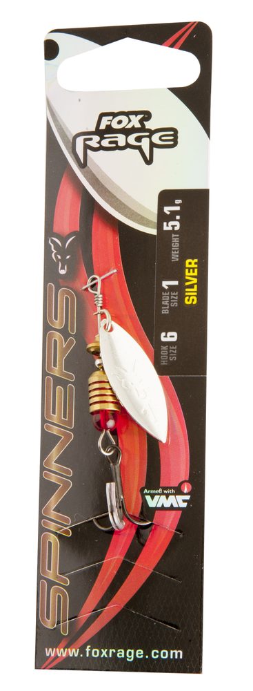 Fox Rage Rotační třpytka Blade Leaf Spinner Size 5 - 17,6g - Silver