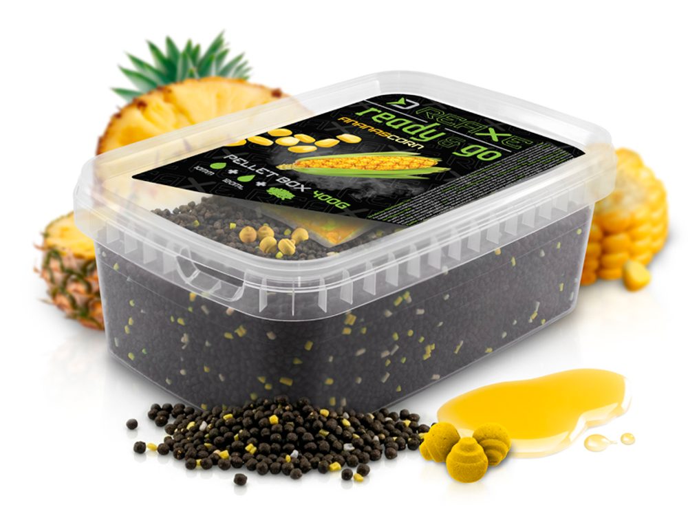 Delphin Pellet box Reaxe Ready&Go 400g - Mango-Broskev,Delphin Pellet box Reaxe Ready&Go 400g - Mango-Broskev