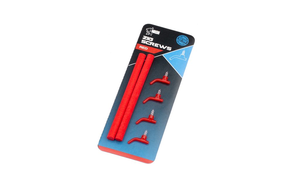E-shop Nash Rovnátka Zig Screws 4ks - Červená,Nash Rovnátka Zig Screws 4ks - Červená